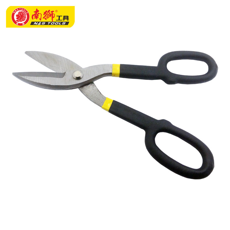 南狮8寸美式铁皮剪带弹簧工业级铁皮剪航空剪不锈钢铁皮剪多功能