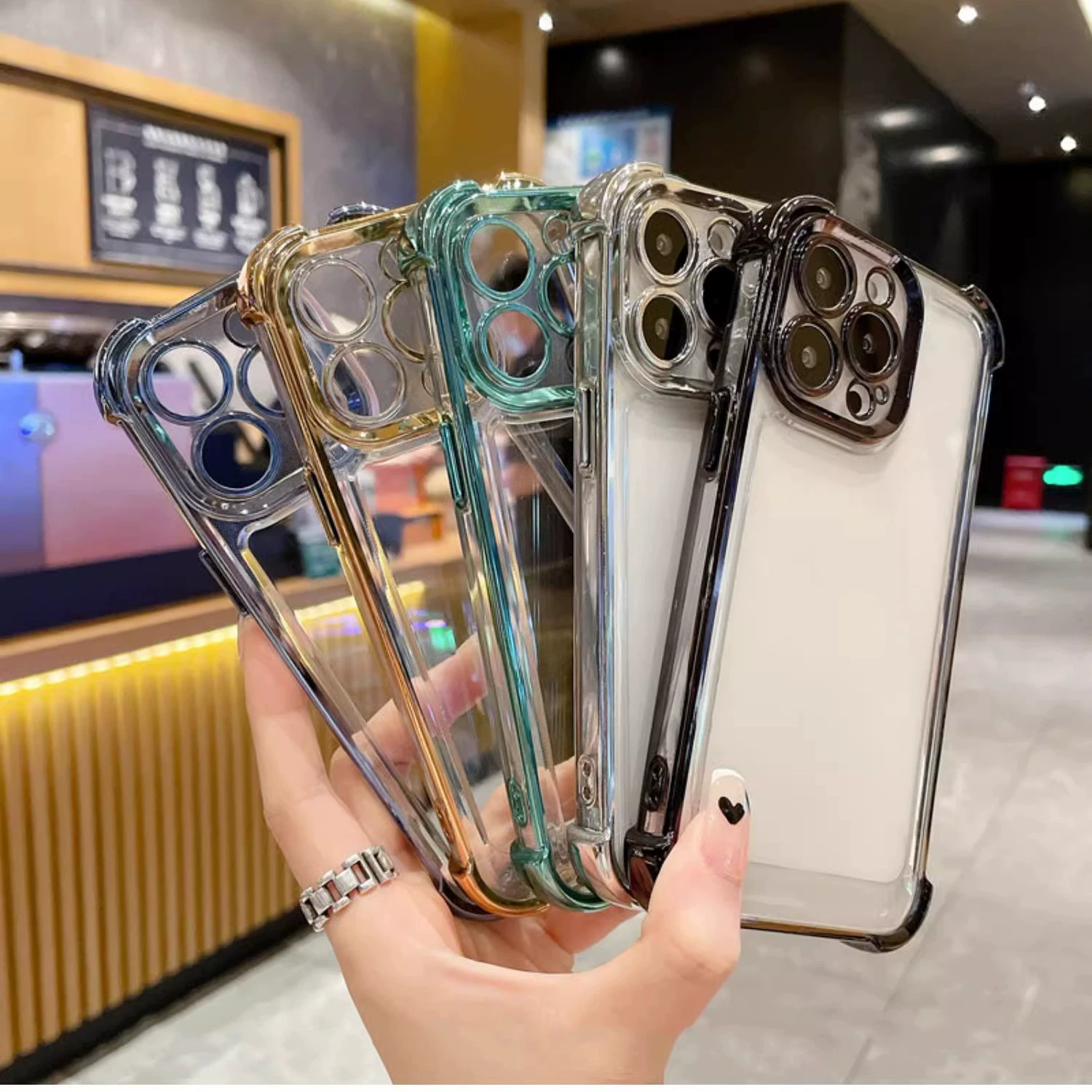 Гальванизированный противоударный чехол с усилением углов для Oppo, совместимый, с воздушной подушкой, A5