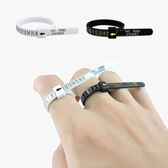 USUK戒指測量尺美碼英度戒指圈 PU戒指尺 測量帶尺寸amz跨境