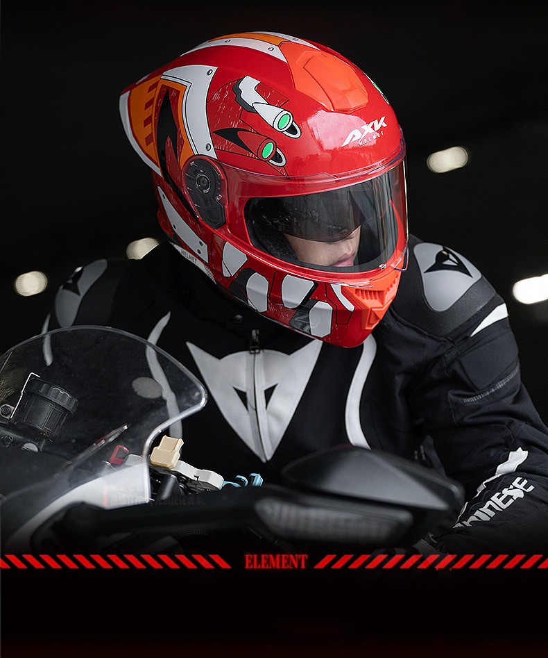 3C/DOT Motorcycle Open-Face Helmet for Women, Warm Winter Full-Face Helmet, Motorcycle Helmet for Men, All-Season Safety Helmet