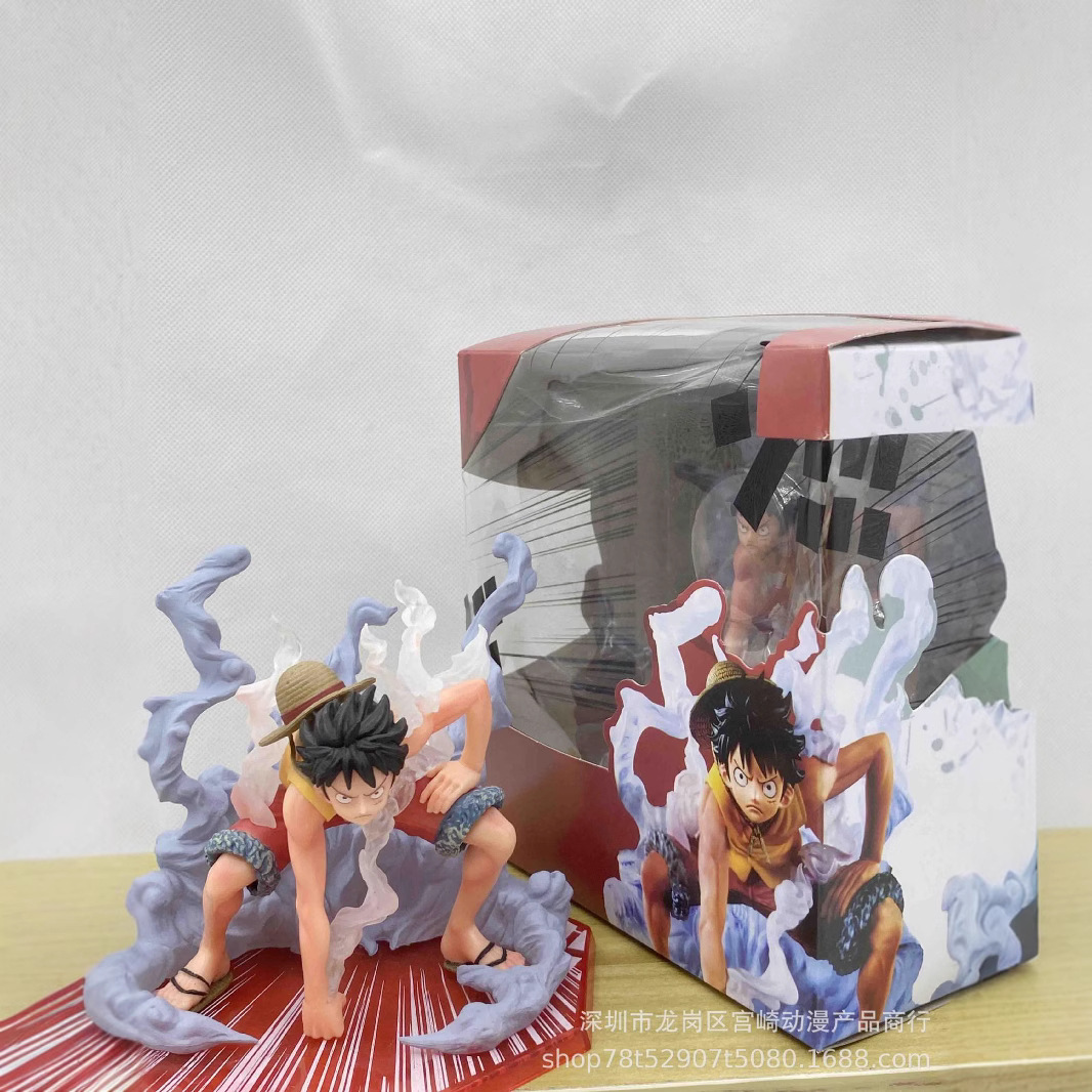 Una pieza superior guerra Super feroz batalla luffy segundo bloque luffy batalla versión anime modelo hecho a mano al por mayor