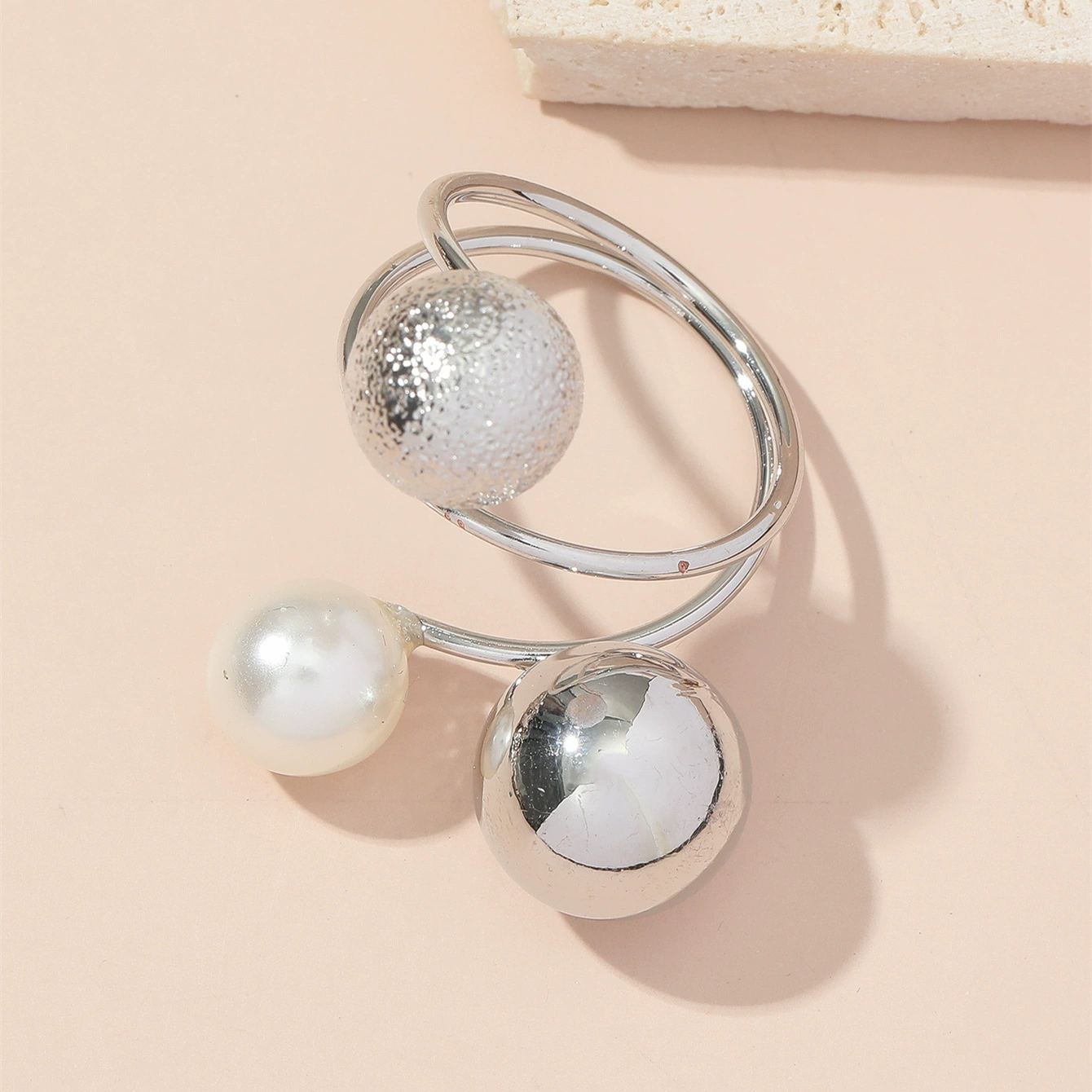 Модное металлическое регулируемое кольцо одного размера, корейский стиль, Aliexpress, wish