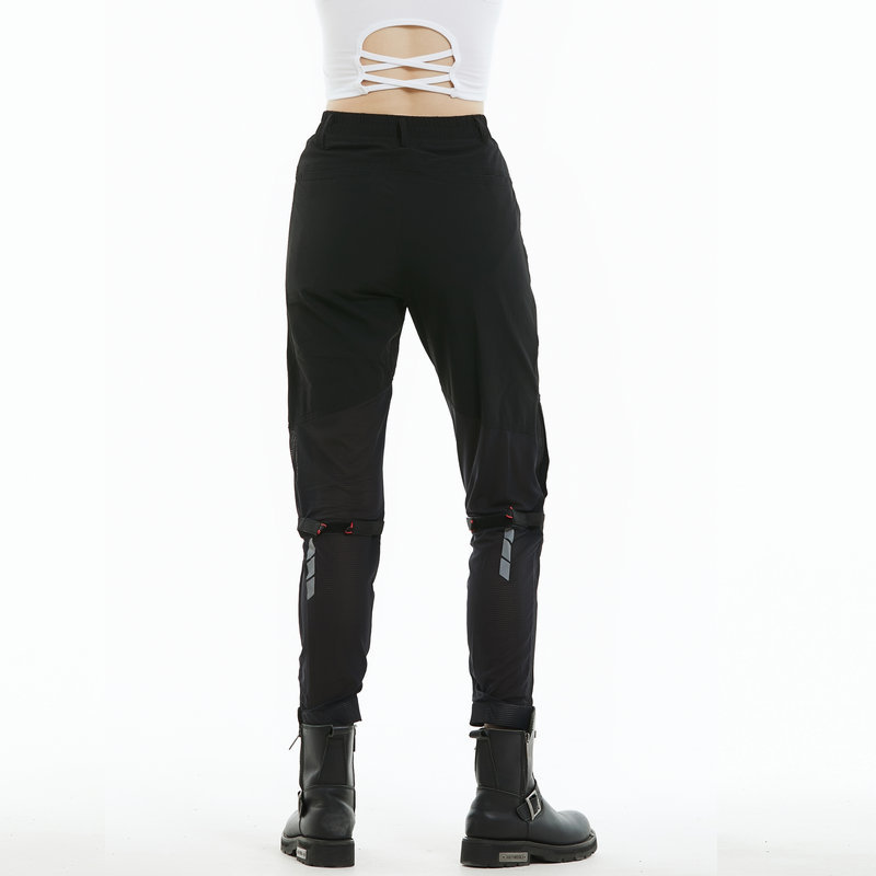 VOLERO motocicleta pantalones de montar verano de las mujeres malla de dos vías circulación transpirable motocicleta casual estiramiento pantalones resistentes a la caída