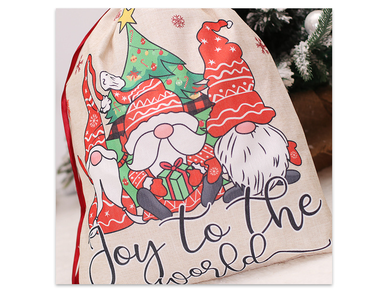 Home & Garden Christmas decorations cartoon large drawstring gift bag faceless doll gift bag Forester candy bag wholesale_voghion.com