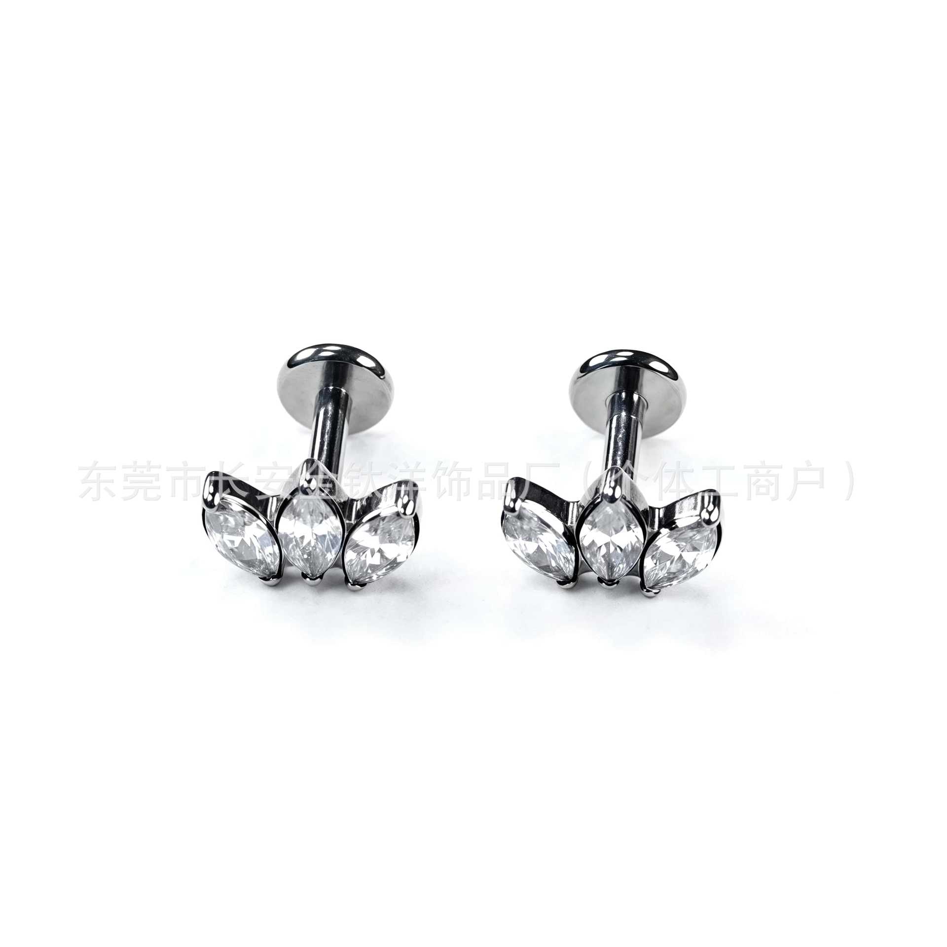 Pointed titanium steel lip stud product view