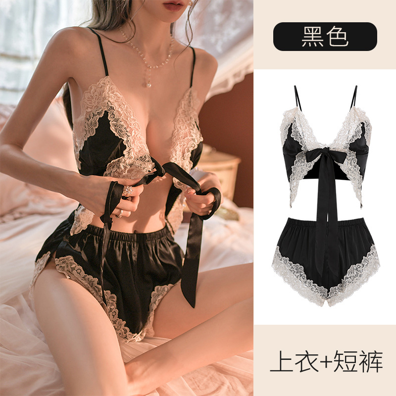 블랙 (탑 + 반바지)