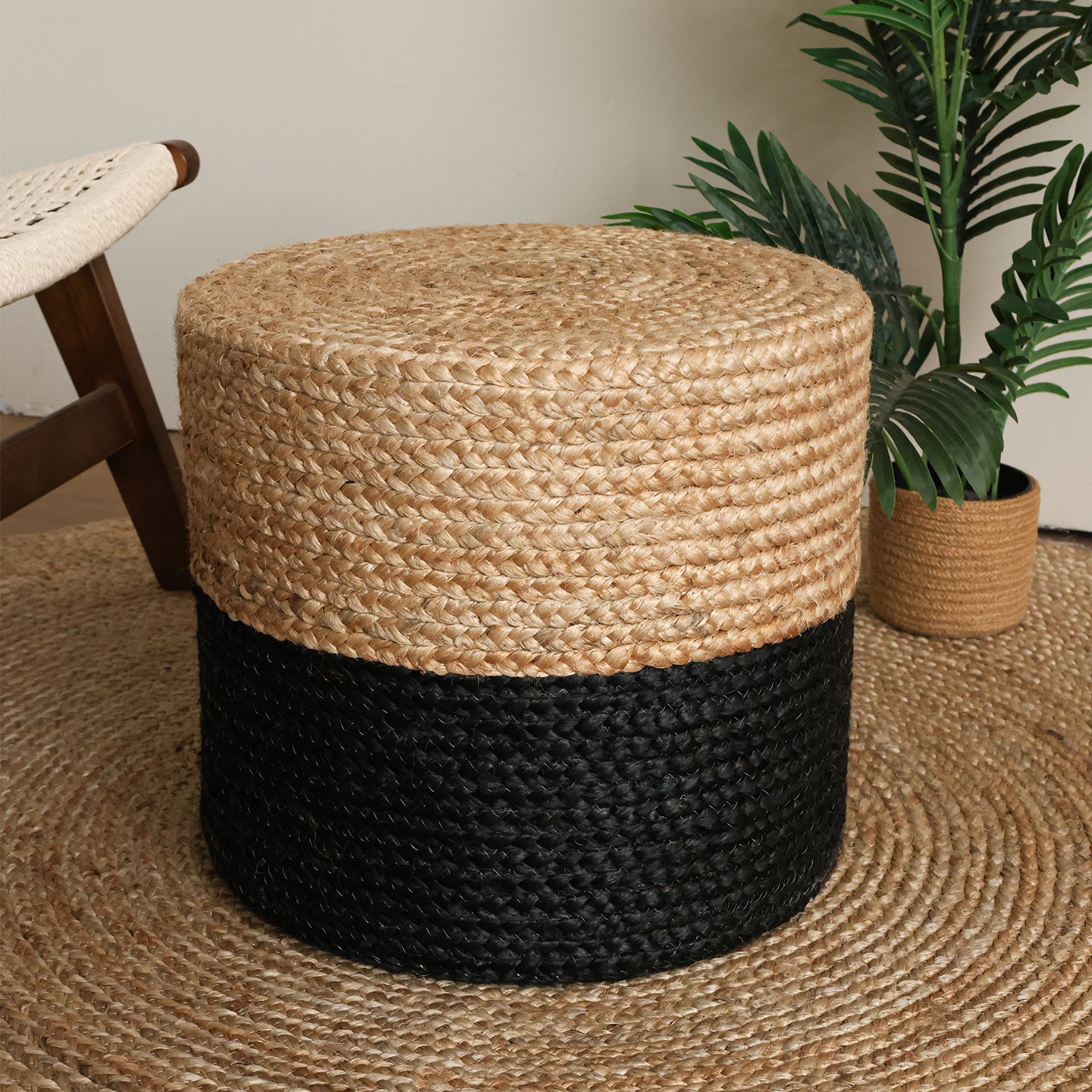 Cojín Futón de Yute Tejido para Silla de Oficina y Tatami