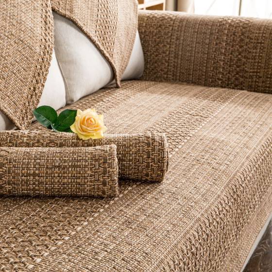 Four Seasons Universal Thickened Cotton and Linen Sofa Cushion Dirt-Resistant Non-Slip Sofa Cover Cloth Advanced Sense Cushion Towel Cover