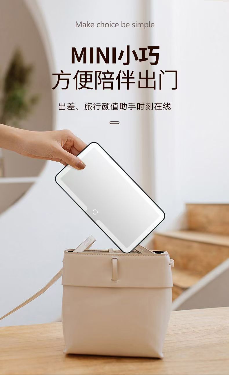 Car Smart Cosmetic Mirror Adjustable Brightness HD Mirror LED Portable Beauty Mirror Assistant Driving Sun Visor Mirror