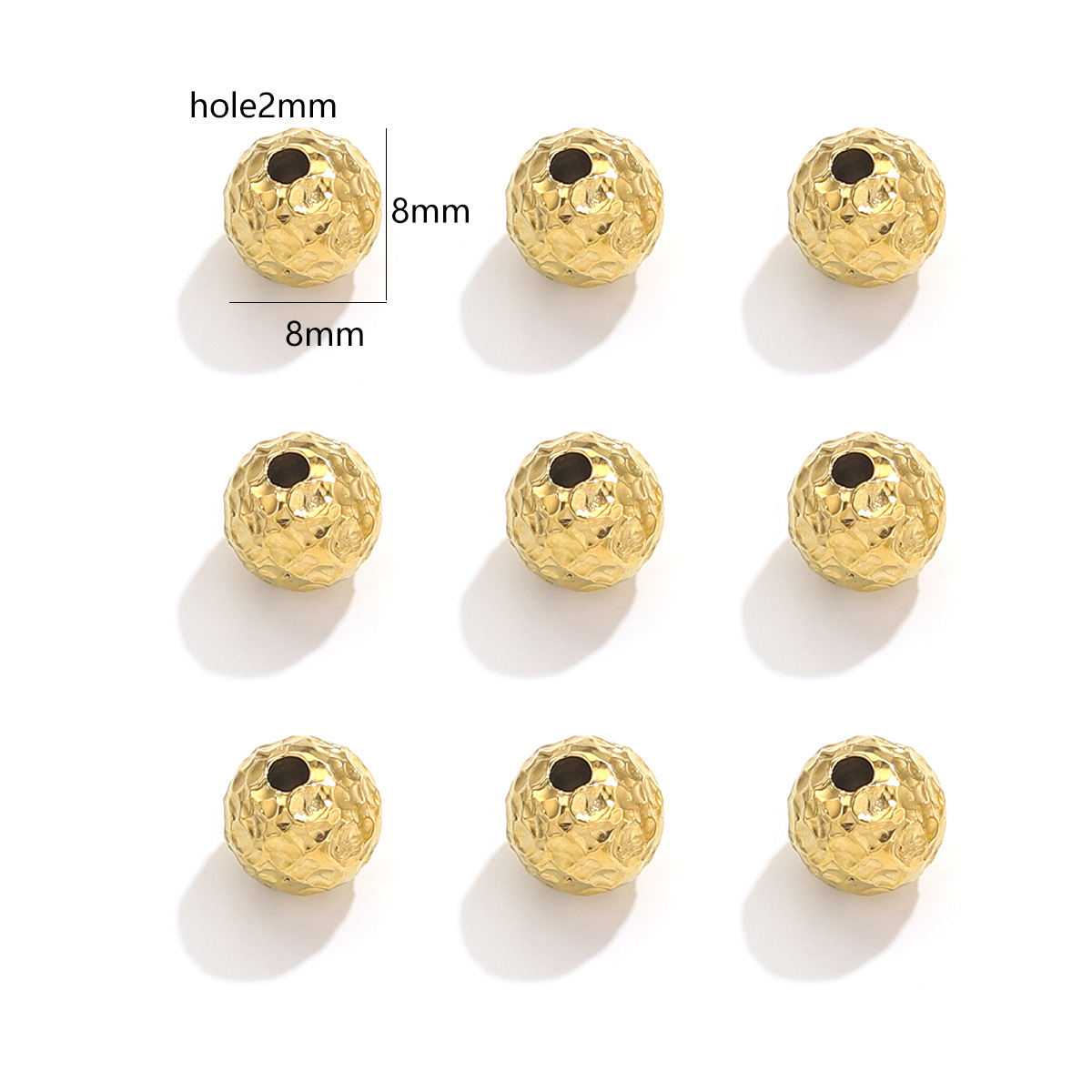 Granos de textura de acero inoxidable cuentas de perforación perlas de tubo a través de cuentas de perforación de agujero cuentas de acero de titanio DIY accesorios de joyería hechos a mano en stock