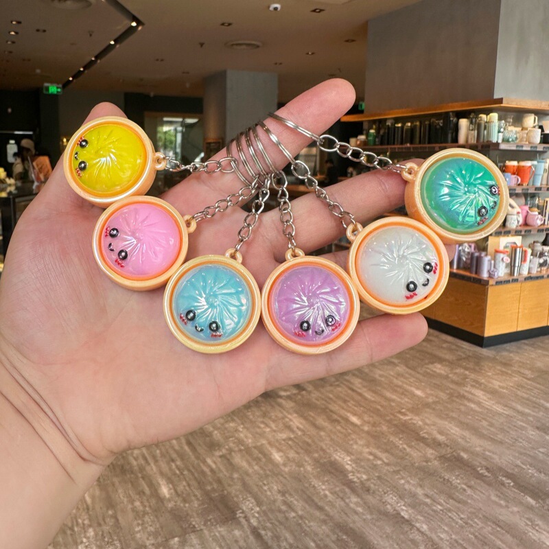 Cartoon Cute Electroplated Realistic Bun Keychain Car Couple Doll Machine Bag Pendant Accessories Blind Box Wholesale Cartoon Cute Electroplated Realistic Bun Keychain Car Couple Doll Machine Bag Pendant Accessories Blind Box Wholesale