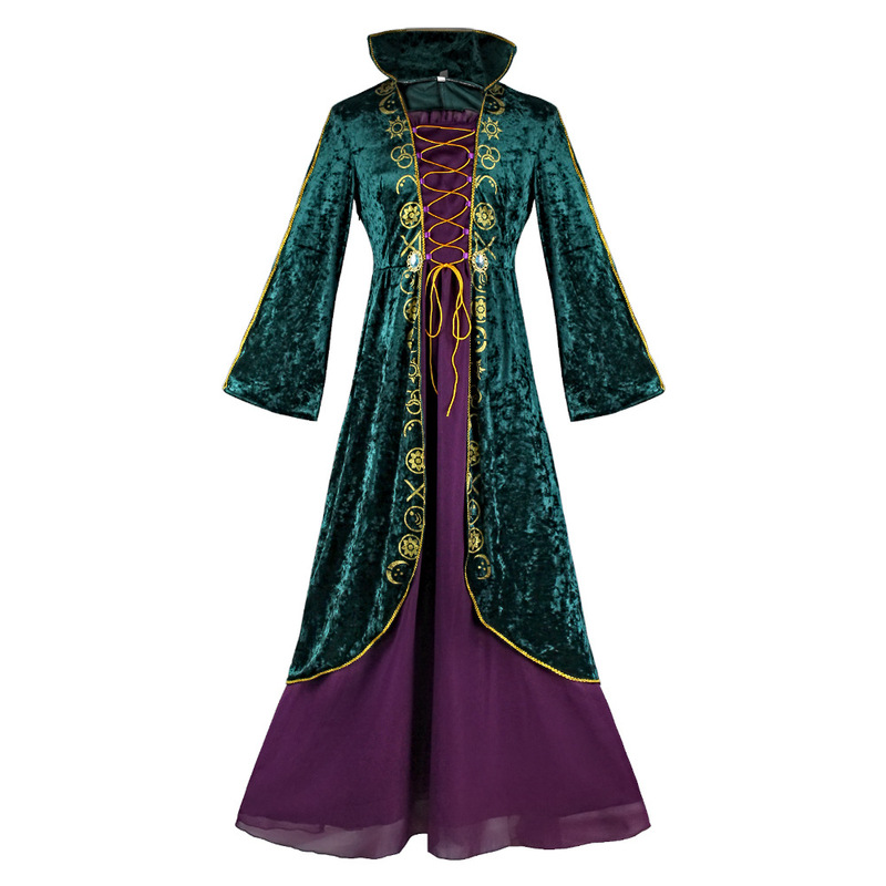 Witch Is Crazy Winifred Cos Costume Dress Halloween Medieval Cosplay Stage Performance Costume Witch Is Crazy Winifred Cos Costume Dress Halloween Medieval Cosplay Stage Performance Costume