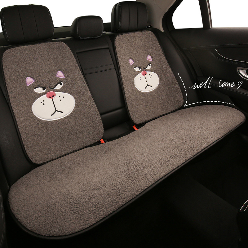 (2개) CHERY ICAR 03 GEELY PLANTRONICS DIHAO XINGRUI를위한 따뜻한 겨울 플러시 루시퍼 카시트 쿠션