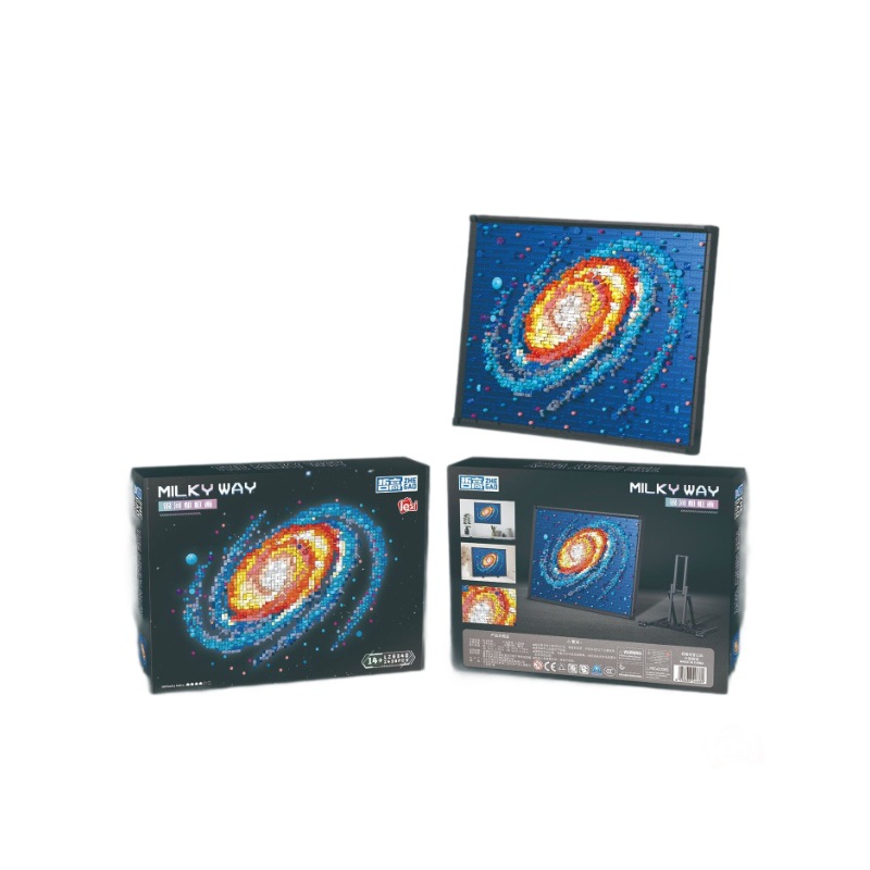 Bloques de construcción Zhegao LZ8340 Galáctica serie de arte de pintura de píxeles de construcción de bloques de construcción juguetes de rompecabezas venta cruzada
