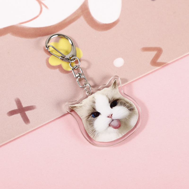 ラグドール猫周辺アクリルキーホルダーかわいい小さな猫アバターシリーズキーホルダーカップルペンダント装飾|undefined