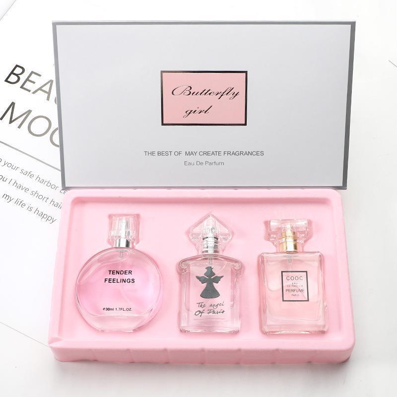 Ny parfym Vackra flickor Paris Angel Kvinnor Parfym Långvarig Lätt Doft Svart Klänning Tredelad presentförpackning 90ml Parfym_voghion.com