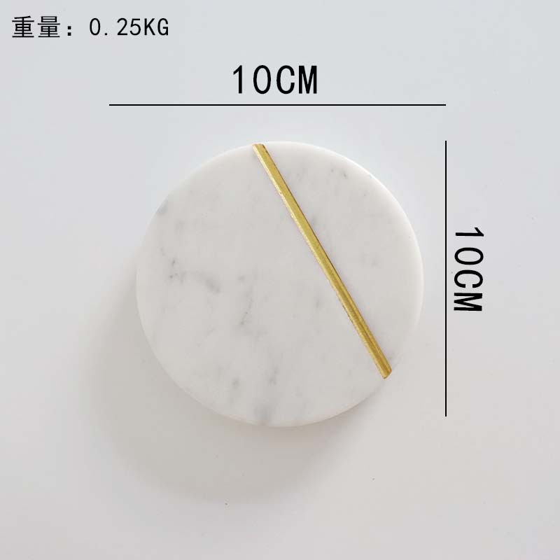 Nordic ins montaña rusa de mármol natural nueva creativa línea de oro con incrustaciones de aislamiento estera de café accesorios de tiro