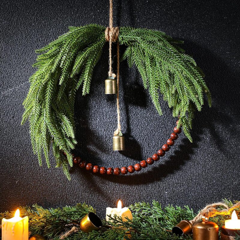 Christmas Pine Norfolk Small Wreath Front Door Artificial Farmhouse Country Christmas Decoration Window Fireplace Table Wall Classic Christmas Pine Norfolk Small Wreath Front Door Artificial Farmhouse Country Christmas Decoration Window Fireplace Table Wall Classic