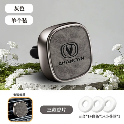 freshener for air – Car Perfume Aromatherapy - type-a-air-vent-changan-embossed-gray-single-pack-includes-3-fragrance-tablets
