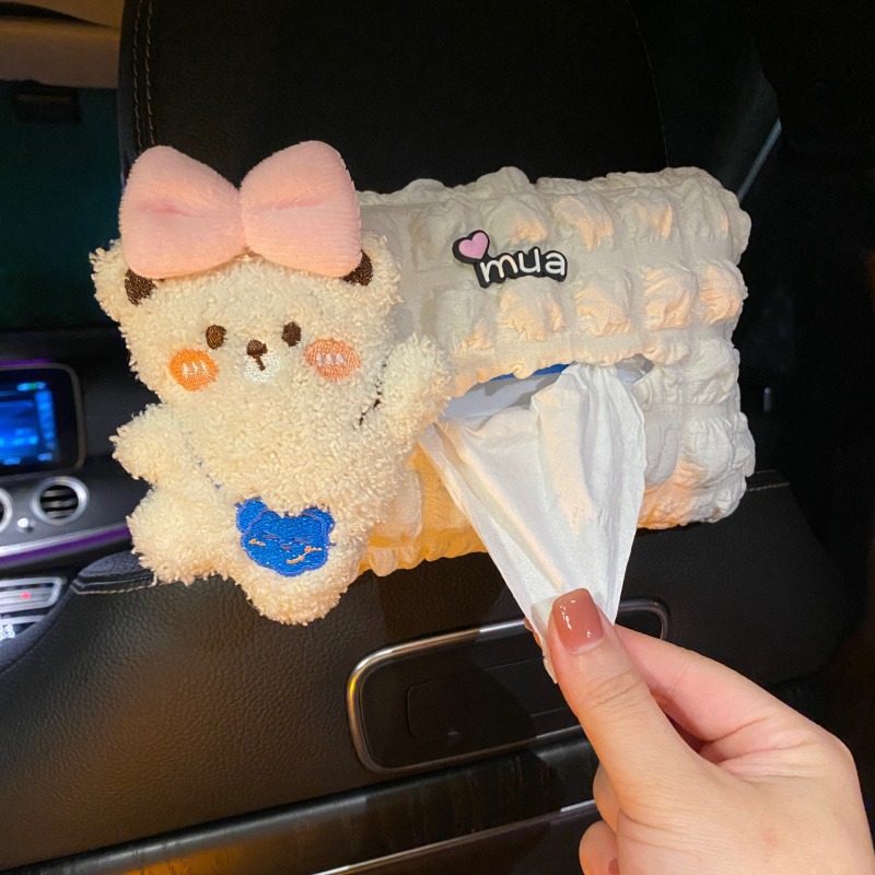 Caja de pañuelos de coche, colgante de coche, estrella, Kabi, lindo, suministros de coche, almacenamiento, caja de dibujo, decoración, niñas