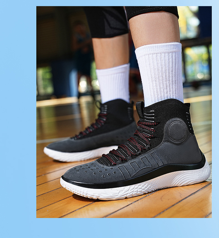Zapatillas de baloncesto de diseño de moda para hombre, primavera y otoño, corte alto, suela suave, amortiguación, deportivas, botas prácticas para estudiantes, zapatillas para correr de moda._voghion.com