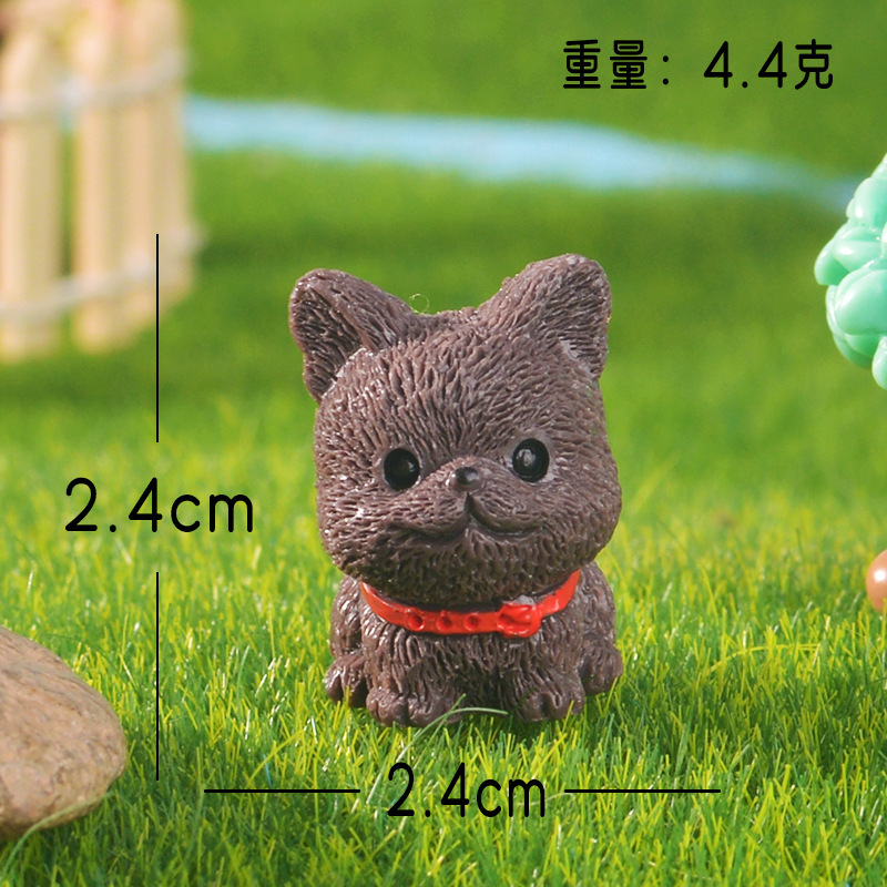マイクロ風景装飾品シミュレーションよだれかけ子犬かわいい人形ホームカーレジン diy クラフト装飾装飾品|undefined