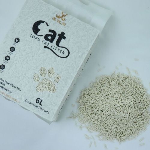 Deodorizing dust-free flushable toilet cat litter with milk fragrance 6L cat box litter for catteries using fast clumping non-stick tofu cat litter wholesale