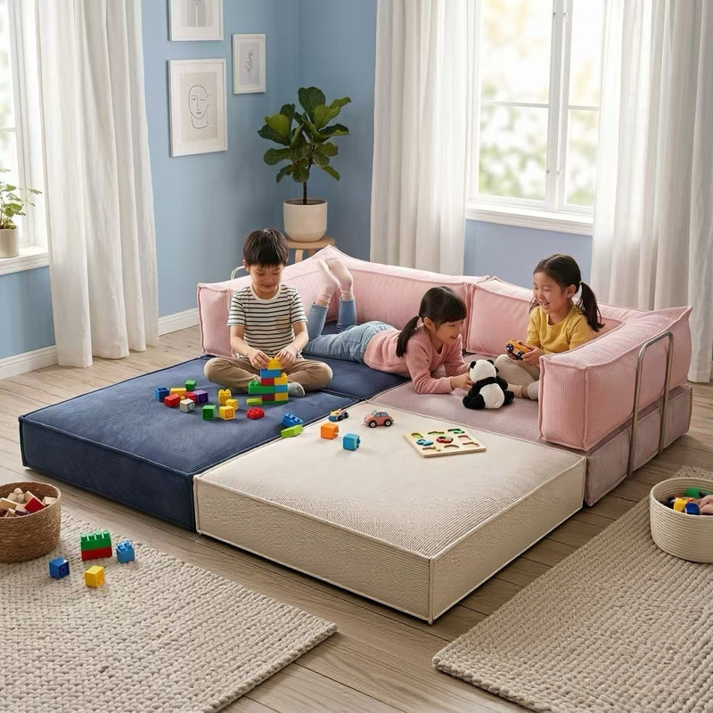 Compression sofa modular blocks, floor-standing sofa for small spaces, multifunctional folding sofa bed, freely combinable tatami