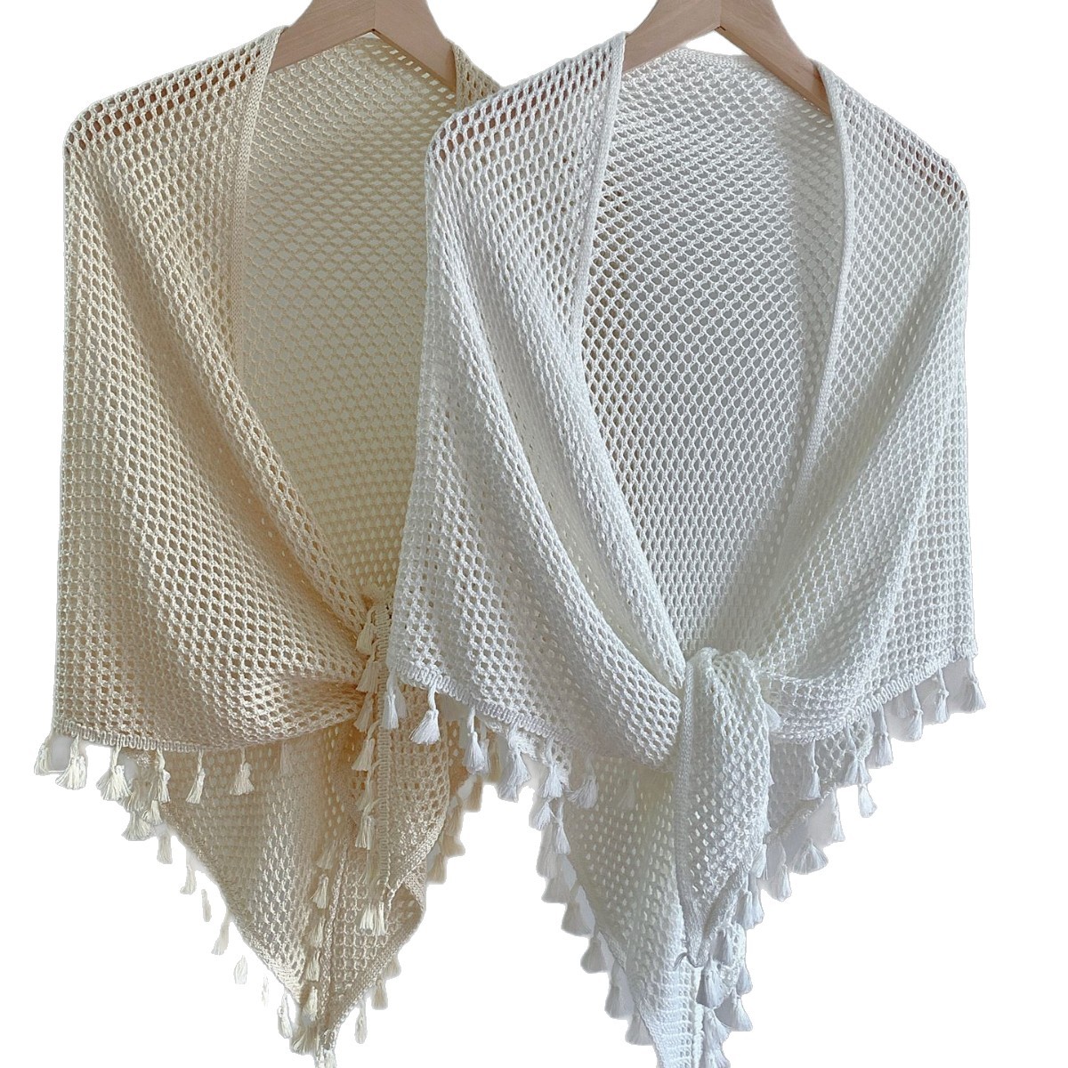 Elegant Retro Cheongsam Triangular Shawl With High End Fringe Cape_voghion.com
