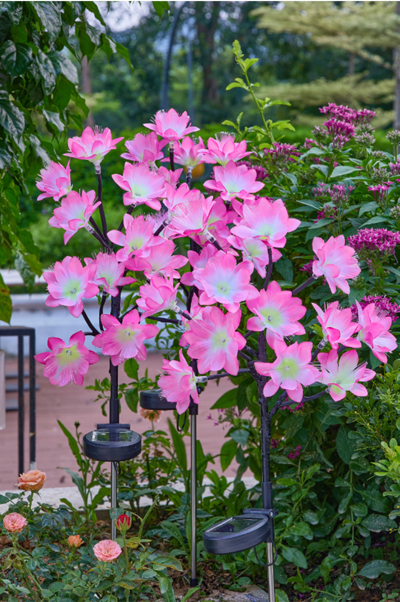 Lampada solare da giardino a forma di camelia led per esterni_voghion.com
