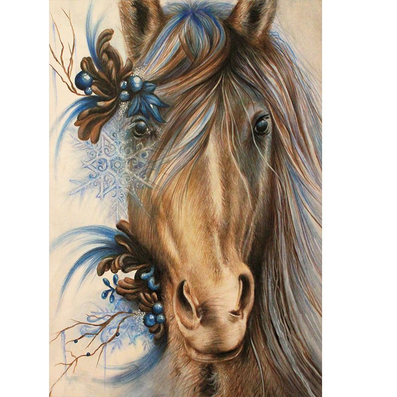 Cross-border 5d Amazon diamante pintura pegatinas hecho a mano DIY animal ladrillo pintura sala de estar pintura decorativa pegatinas al por mayor