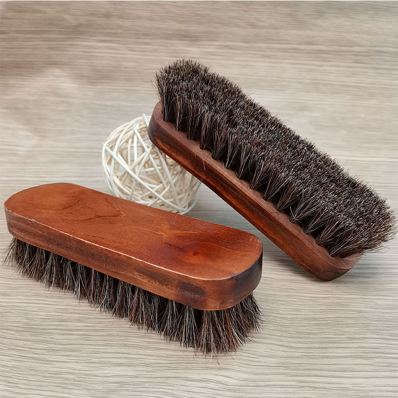 Wholesale horse bristle shoe brush shoe oil brush cleaning and maintenance care dust removal soft polishing brush 15cm Lotus horse hair brush Wholesale horse bristle shoe brush shoe oil brush cleaning and maintenance care dust removal soft polishing brush 15cm Lotus horse hair brush