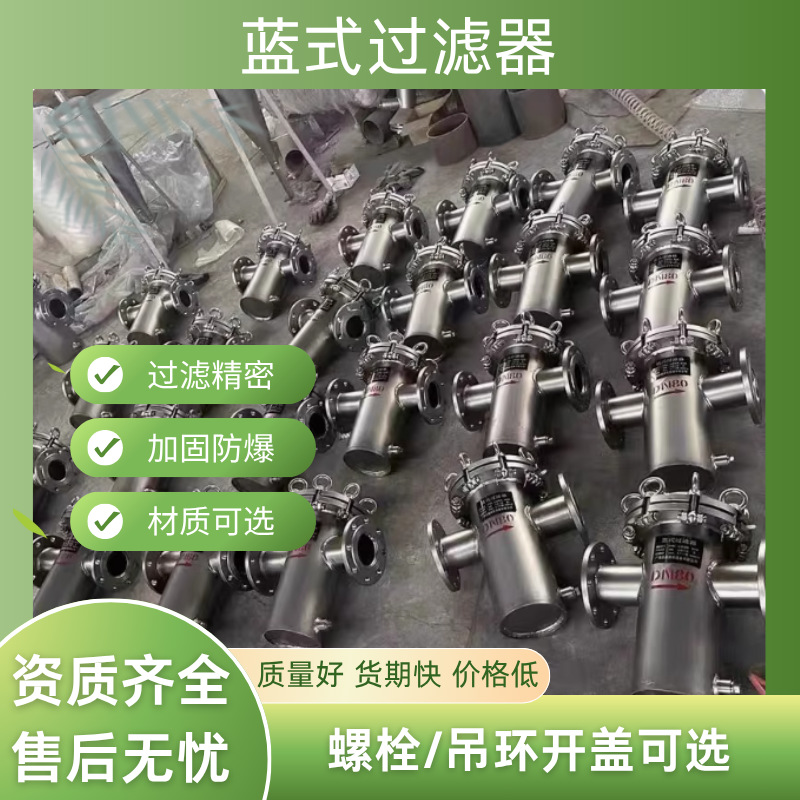 篮式过滤器碳钢提篮蓝式过滤器毛发收集器立式直通污水管道除污器