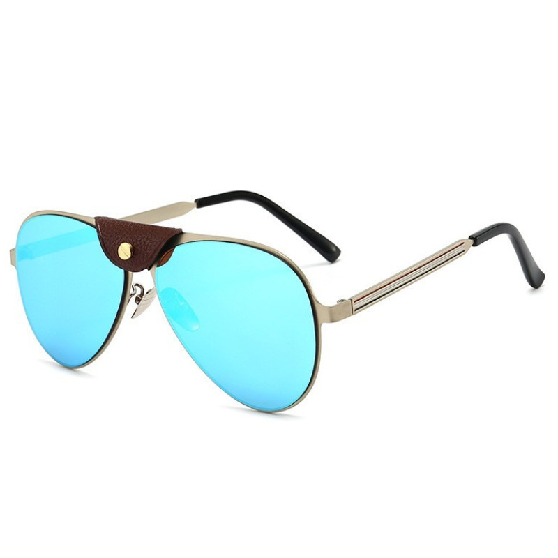 Cross-border new fashion Men's fashionable sunglasses retro toad leather mid beam snap sunglasses driving riding glasses Cross-border new fashion Men's fashionable sunglasses retro toad leather mid beam snap sunglasses driving riding glasses