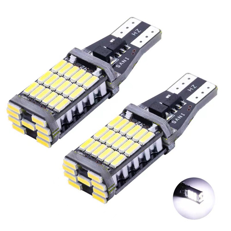 Car Led Reversing Light T15 4014 45Smd Decoding High Brightness Tail Light Turn Signal Motorcycle Small Light