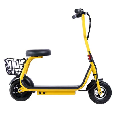 Qatlanan elektrik skuterlər Scooter Small Electric Bike - yellow-36v-lithium-battery-with-a-range-of-8-12-kilometers