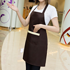 Waterproof apron with logo printing for hot pot restaurant guest apron for working female plus size supermarket kitchen restaurant waitress