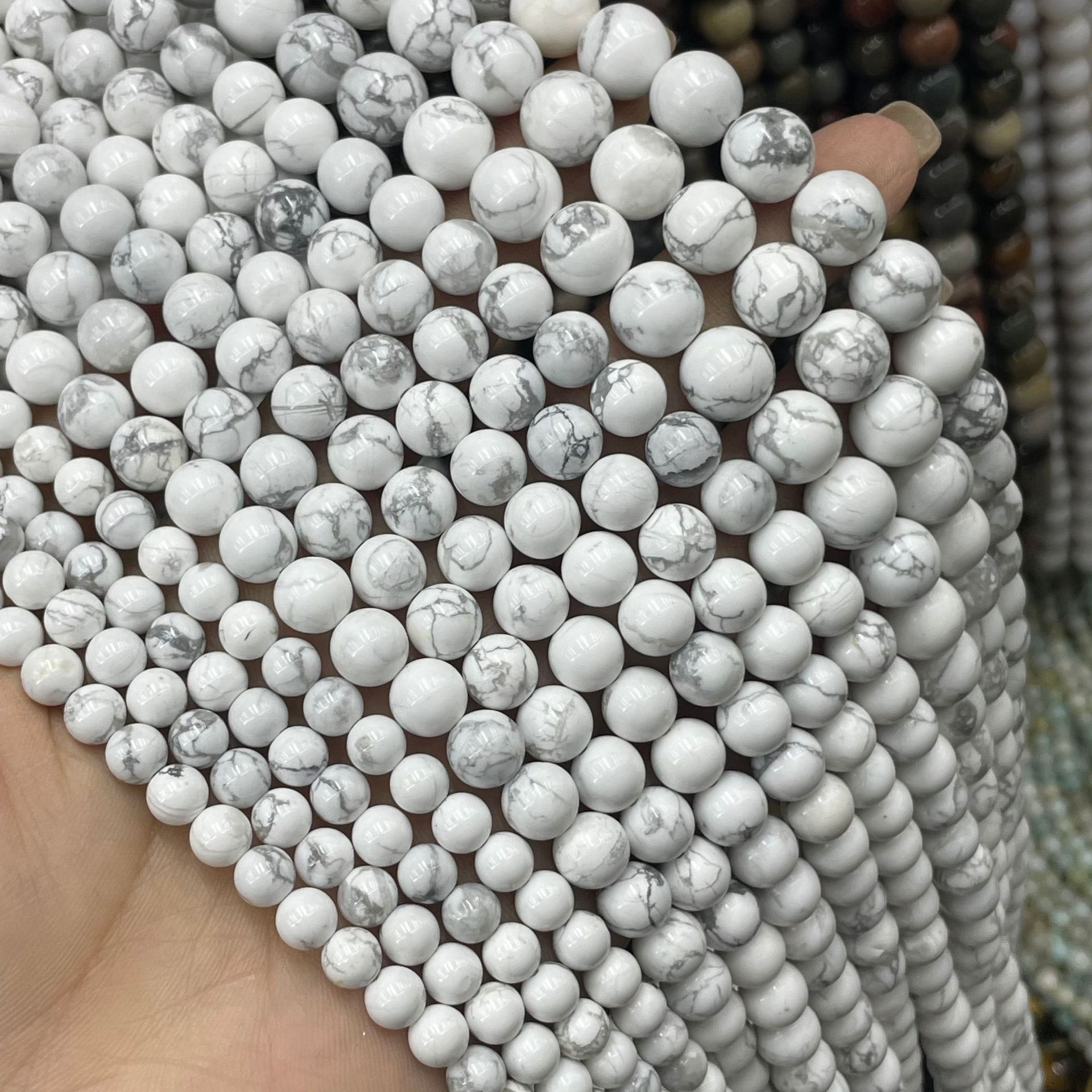 turquoise organic round beads