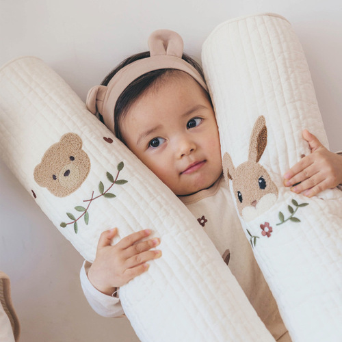 ins Korean children's sleeping pillow long cushion cylindrical pillow multi-functional baby comfort pillow baby body pillow