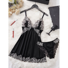 M 29102 Lace Hollow Slip Nightdress ��˿�οյ���˯ȹ�羳