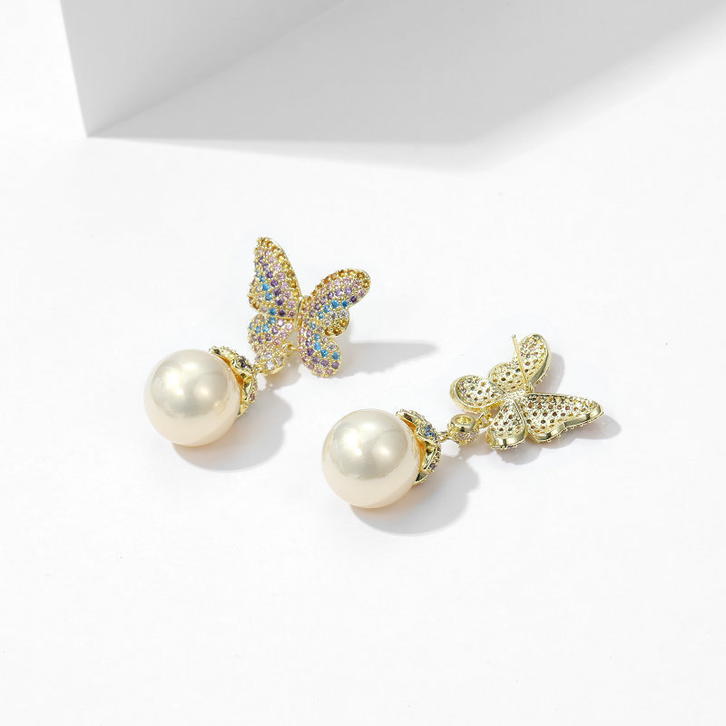 French Vintage Court Style Heavy Industry Exaggerated Earrings Elegant Graceful