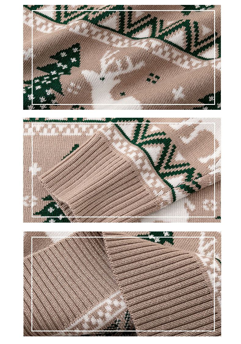 Autumn Winter Boys And Girls Baby Christmas Moose Sweater Children's Pullover Knitwear For Children_voghion.com