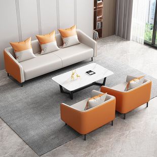 Office Sofa Simple Modern Shop Small Apartment Hotel Rental Room Office Coffee Table Combination Foshan Furniture