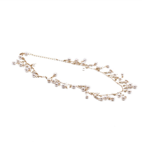 Pearl necklace women's versatile high-end niche natural freshwater pearl tassel clavicle chain spring and summer neck chain