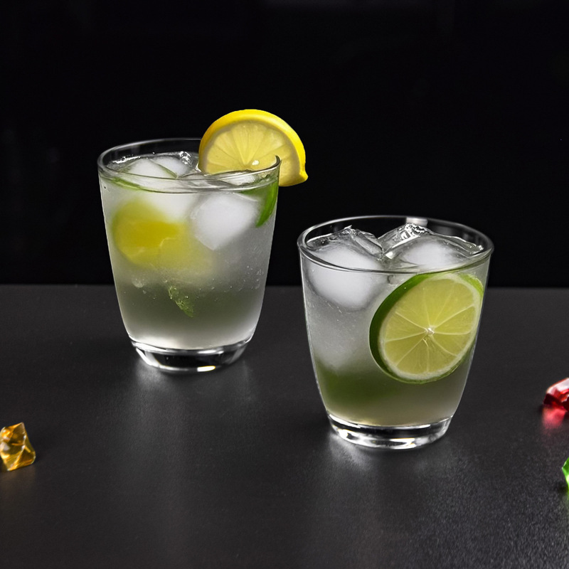 Lemeiya Simple Thickeneded Tempered Glass Oval Cup Coffee Latte Ice American Drity Milk Juice Cup