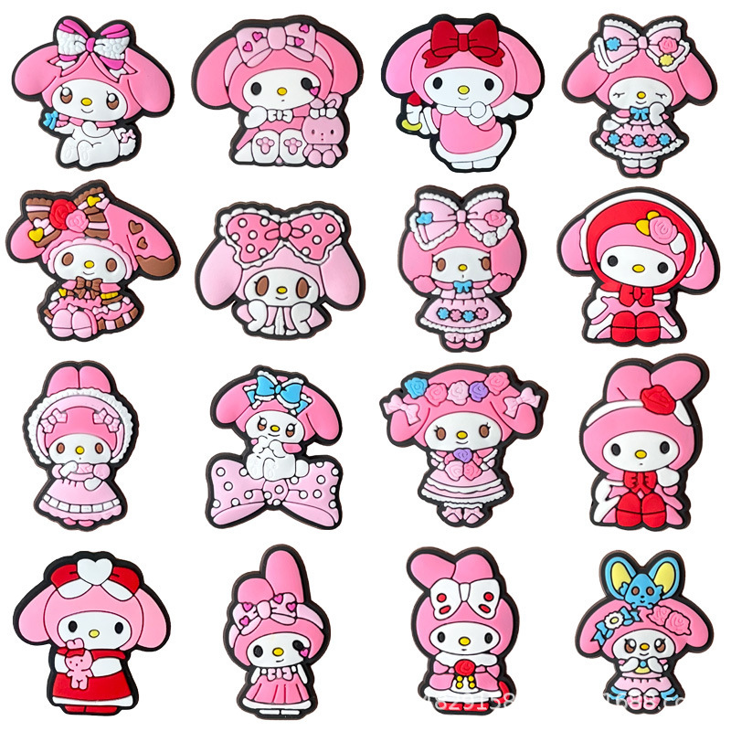 66 セットの小動物セットコレクション Zhibixing Croc 靴アクセサリー DIY 漫画クロックスバックル靴花装飾|undefined