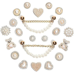 22pcs Bling Gems Plastic Butterfly Flower Spark sandle charm