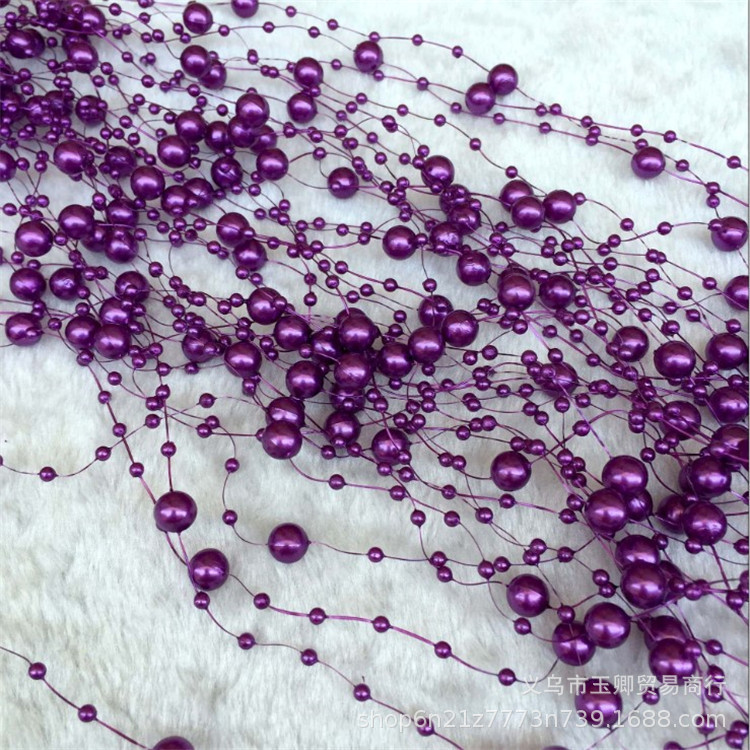 8 + 3mm hilo de pescado perlas de imitación de perlas de alambre de acrílico boda ropa de Navidad celebración de la flor LED Cadena de Luz Accesorios