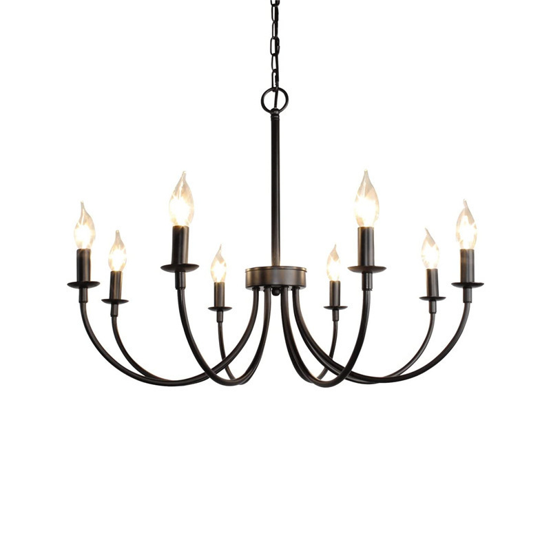 American Candle Restaurant Chandelier Retro Industrial Style Bar Country Lights Cross Border ebay Iron Multi-head Farmhouse Lights