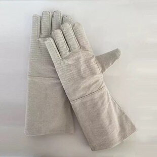 Extended Canvas Gloves, Labor Protection Gloves, Thickeneded and Wear-Resistant, 24-Line Long-Sleeved Waist Welding Construction Site Machinery Protection